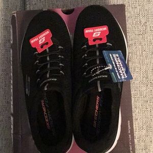 NWT Skechers Sport Black Sneakers with Memory Foam